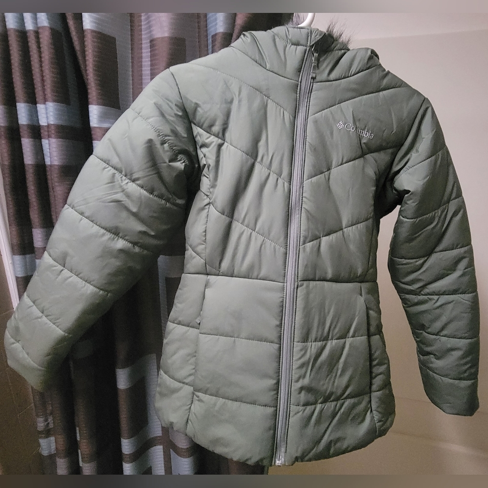 Columbia Youth Girls Katelyn Crest Jacket, Stone Green L 14/16